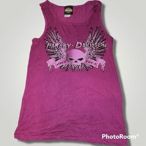 Harley-Davidson® Women's Mischief Embellished Sleeveless Tank Top - Plum, HT4618